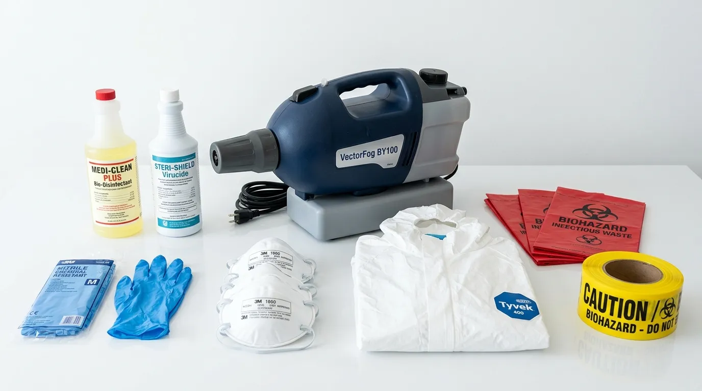 Professional biohazard remediation crew working in Sauk Village